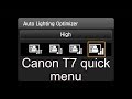 Intro to Canon T7 and T6 Quick Menu Setup