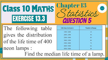 NCERT Solutions for Class 10 Maths Chapter 13 Exercise 13.3 Question 5 in Hindi and English Medium.