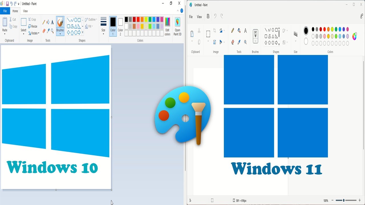 MS Paint Windows 10 vs Windows 11 (New vs Old Paint) YouTube