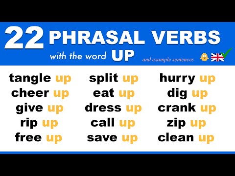 22 Phrasal Verbs using the word UP in English