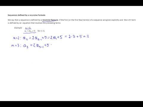 sequences defined recursively