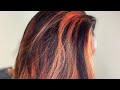 Salmon &amp; Rose Gold ombré highlights | 12 inch bob | wig transformation