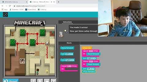 Code.org Minecraft coding with Drake and Ivy - Part 2