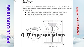 Q 17 SQP CASE STUDY BASE QUESTION SUN ROOM  The diagrams show the plans for a sun room.