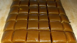 حلوى توفي الكراميل 🍬🍬ب ٣ مكونات Chewy Caramel Toffee recipe @user-hm8nc6zp5n