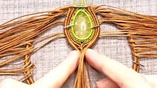 How to Attach Stones to a Macrame Hoop Securely | Micro Macrame Tree Tutorial (Part 4
