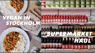 Τι τρώω ως vegan on budget στη Στοκχόλμη + Supermarket Haul