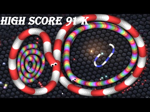 Slither.io New Record 22K Epic Run! Best Tricks 'n Traps, Solo Gameplay Poki  Longplay! 