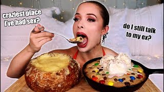 PIZOOKIE & FRENCH ONION SOUP BREAD BOWL MUKBANG