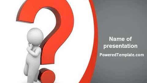 Question Mark PowerPoint Template by PoweredTemplate.com