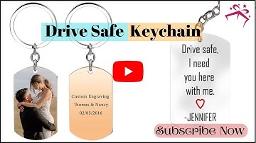 Personalized Photo Keychain With Text