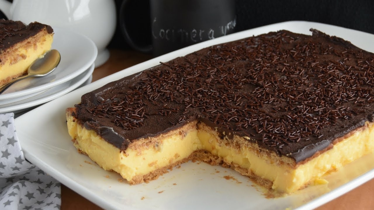 😍 Tarta de natillas muy fácil POSTRES FÁCIL Y DELICIOSO