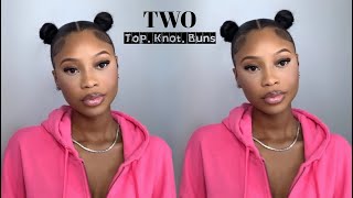 HOW TO: Two Top Knot Space Buns