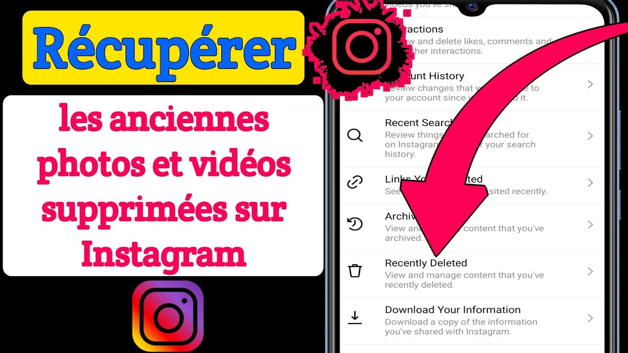 Comment récupérer une ancienne photo et vidéo supprimée sur Instagram