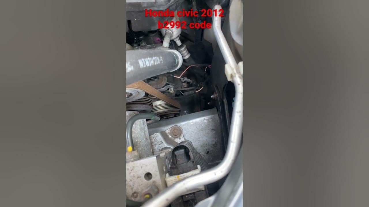 Honda civic 2012 Ac code b2992 thermal protector circuit - YouTube