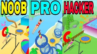 NOOB vs PRO vs HACKER ||FLIP JUMP STACK|| (FORT)All Levels Gameplay Android,ios (Level 9- 12 ) screenshot 3