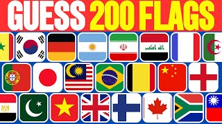 Guess All 200 Flags Of The World In 3 Seconds 🚩🌎| Easy, Medium, Hard, Impossible | Flag Quiz