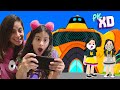 Minha mãe jogando PK XD pela primeira vez - Maria Clara e JP Games