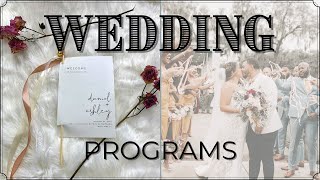DIY WEDDING PROGRAMS | DIY CEREMONY PROGRAMS 💍✨