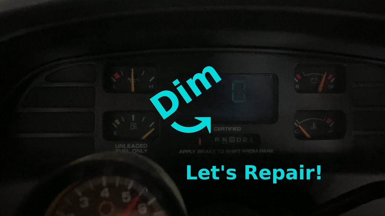 Ремонт тусклого или темного дисплея спидометра — Chevrolet Caprice 9C1 1994-1996 годов выпуска, I...