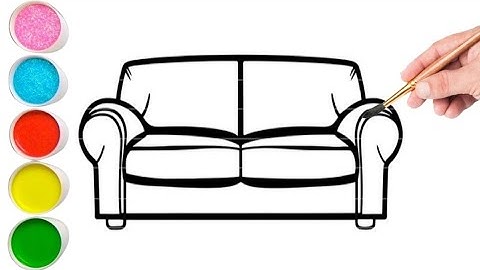 How to draw a sofa easy step by step || Sofa drawing and coloring for beginners@Izamnaart1