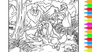 Coloring Copper with Forest Friends | Disney The Fox and The Hound Coloring Pages