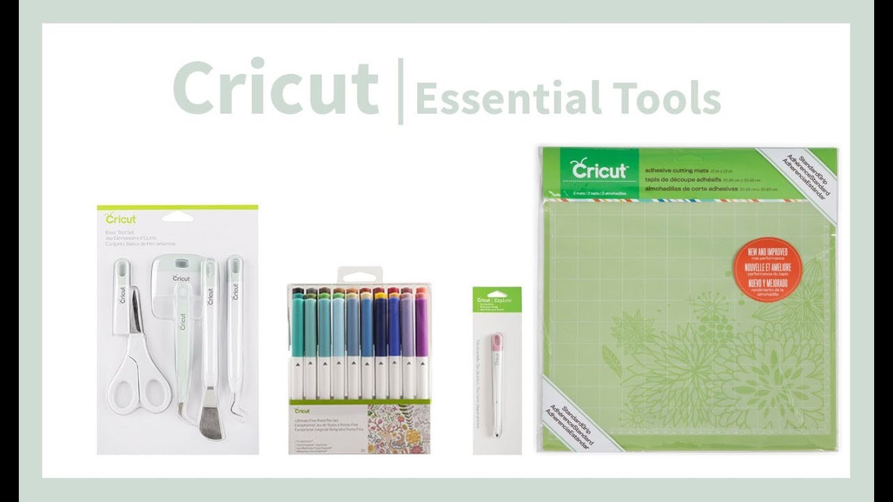 Cricut Essential Items ▻ Cricut Starter Kit ◅ Basic Tool Kit Cutting Mat  Scoring Stylus 