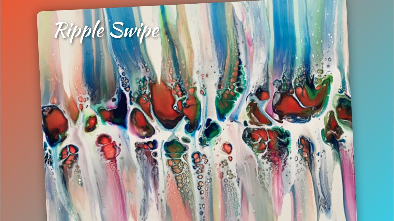 Ghostly Ripple (446) Ripple Swipe, Ghost Pour, Bloom Swipe, Acrylic pouring, Cell ...