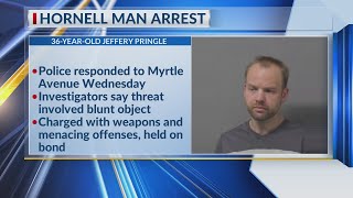 Hornell man arrested on menacing, weapons charges