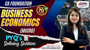CA Foundation - MICRO ECONOMICS | PYQ