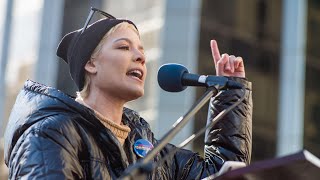 Powerful poem about sexual abuse delivered by Halsey at New York Women’s March