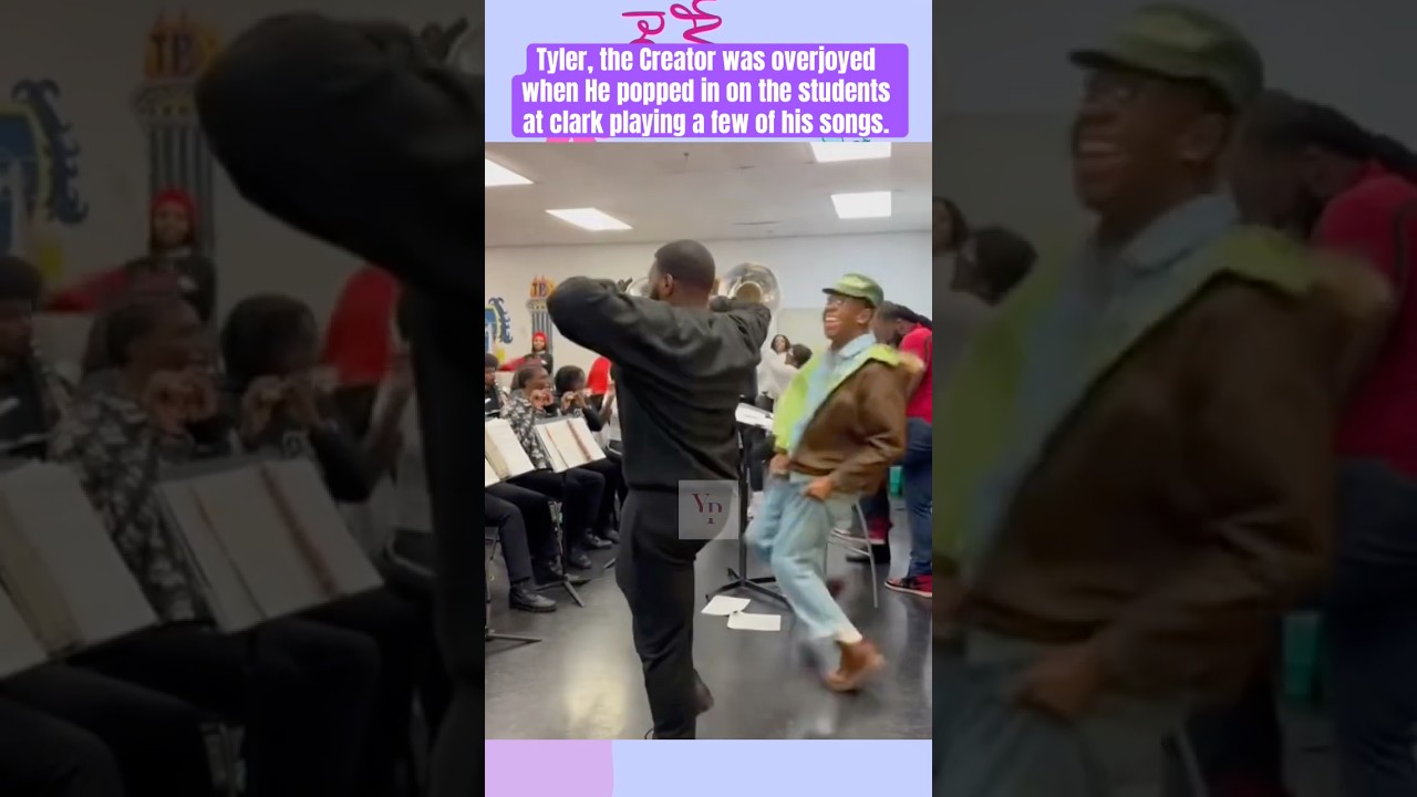 Tyler, the Creator was overjoyed when He popped in on students at Clark playing a few of his songs