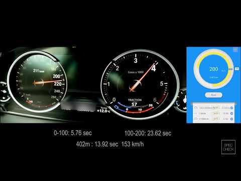 Видео: 313 HP BMW X5 40d F15 0-200 km/h, 1/4 mile acceleration