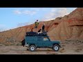 Bardenas reales in our land rover defender  a pyrenees northern spain road trip
