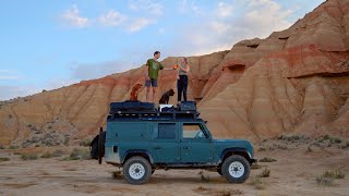 Bardenas Reales in our Land Rover Defender - A Pyrenees Northern Spain Road Trip