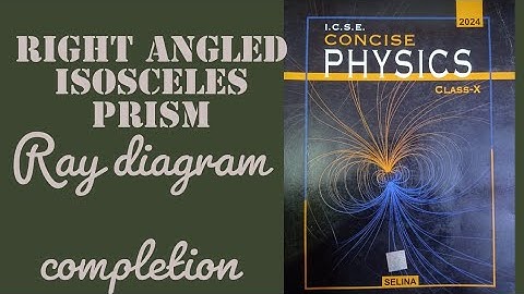 Right angled Isosceles prism||Completion of ray diagram.