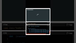 HTML | CSS | Loader Animation | Interactive Component | UI design | #shorts #ui #uidesign