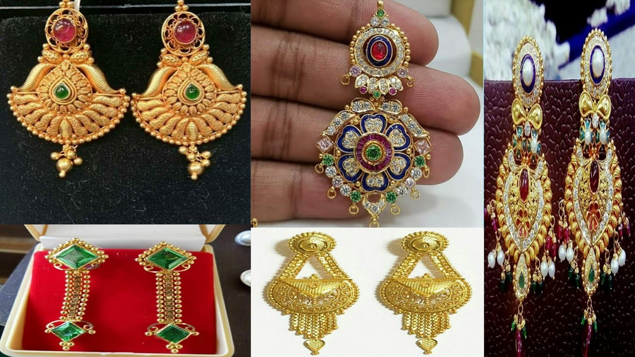 Rajputi Earrings design | राजस्थानी Golden Earrings Indian Design | new  Fancy Rajputi Earrings - YouTube