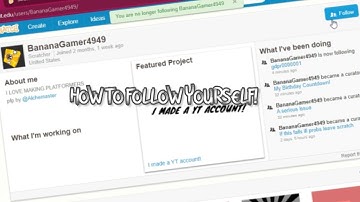How to follow yourself in scratch!