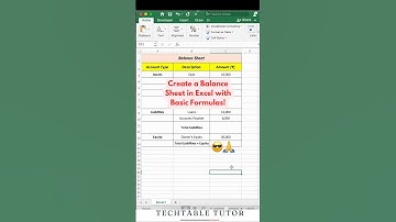 Balance Sheet Made Easy: Build It in Seconds! 📊✨  #excel #excelshorts
