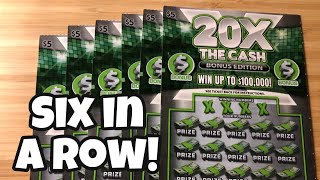 6 X $5 ~ 20X The Cash | Maine Lottery