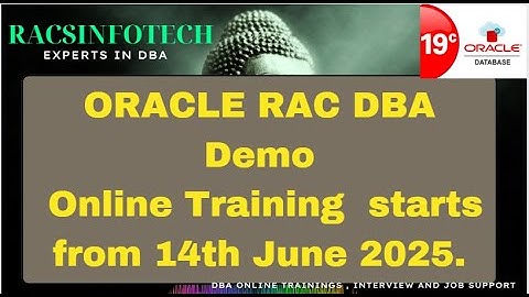 Oracle 19C RAC DBA Demo session1 7th June 2025