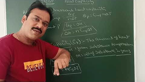 Heat capacity || thermodynamics 5 || cp, cv relation | explained in English and telugu