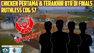 BTR'S FIRST & LAST CHICKEN IN THE RUTHLESS COG S7 FINALS - PUBG MOBILE