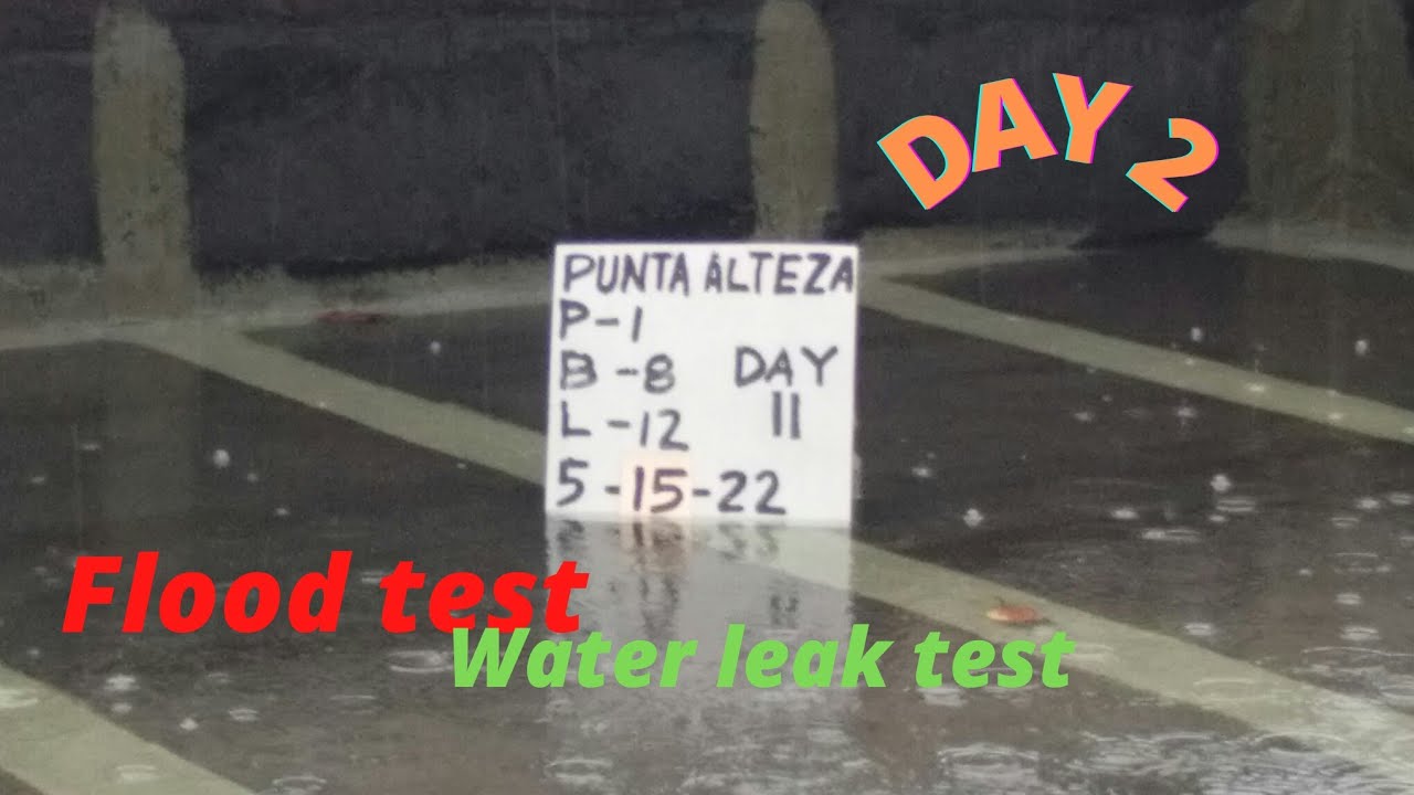 Flood Testing vlog#6 water proofing / day 2 of flood testing-water leak testing ...