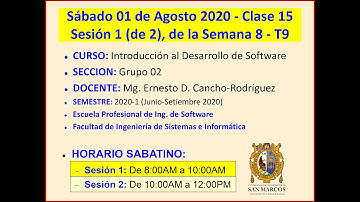 iDeSo15🔴S1de2 Semana08, Intro Desarrollo de Software FISI UNMSM, Sesión 1 de 2 de la Semana 08