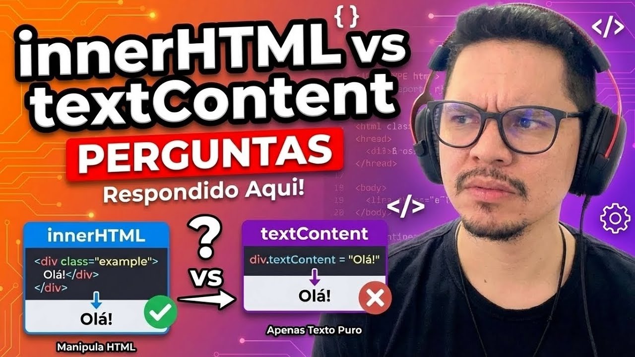 Dúvidas Comuns Sobre innerHTML e textContent Respondidas Aqui! - YouTube