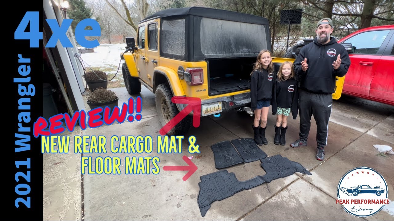 2021 Jeep Wrangler 4xe: NEW Rear CARGO MAT & Cold Weather FLOOR MATS  Reviewed! Better than Mopar? - YouTube