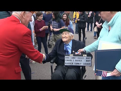 Massachusetts town of Natick dedicates square to husband, wife who both served in World War II