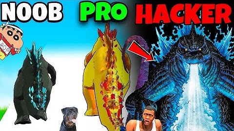 SHINCHAN and CHOP CRAFTING GOLD GODZILLA HULK KING KONG in MONSTER DRAFT | NOOB vs PRO vs HACKER